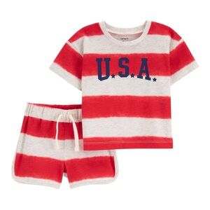 18 mo. Baby Carter’s two piece USA striped outfit USA